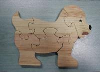 Naturholzpuzzle Hund