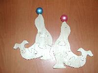 Naturholzpuzzle Seehund